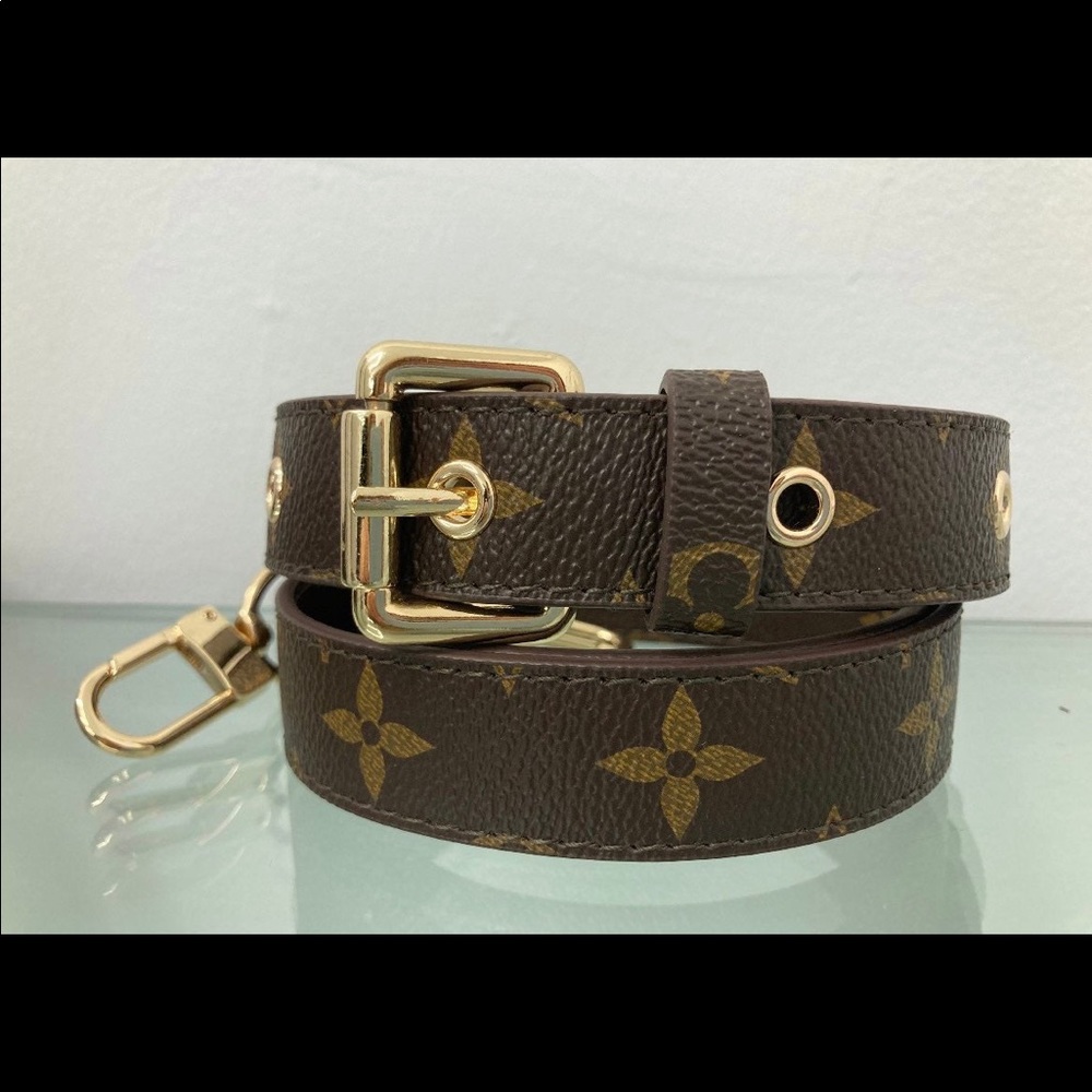 Unbranded Monogram Adjustable leather strap for crossbody bag